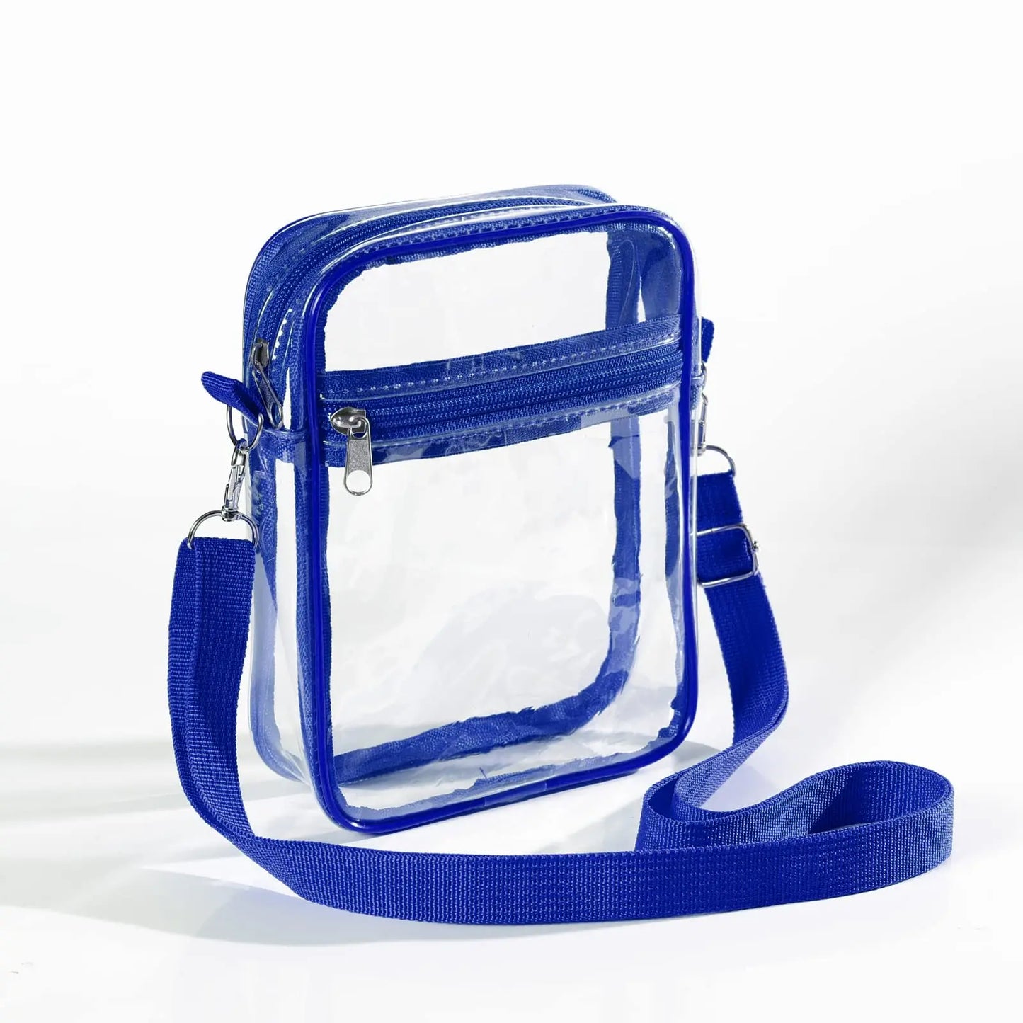 Women Clear Shoulder Bag PVC Concert Transparent Purse Simple Crossbody Bag With Front Pocket Stadium Approved Casual Handbag